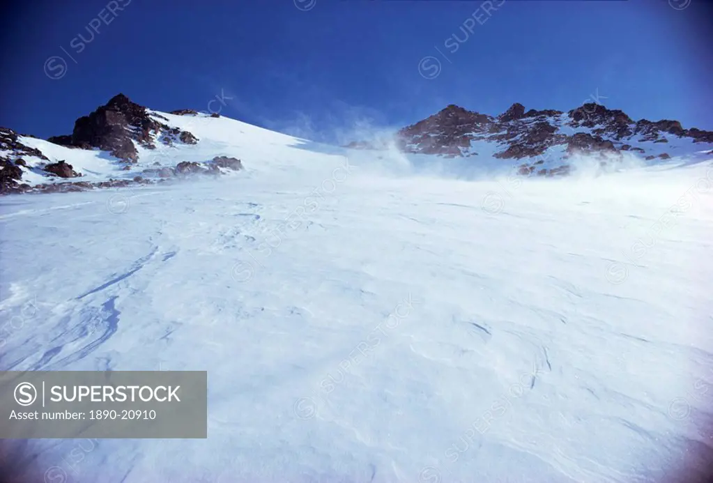 Wind blowing snow, Greenland, Polar Regions