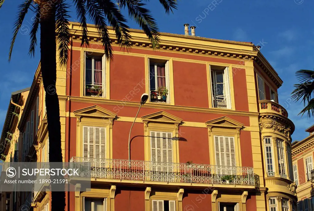 Typical architecture, Menton, Provence, France, Europe