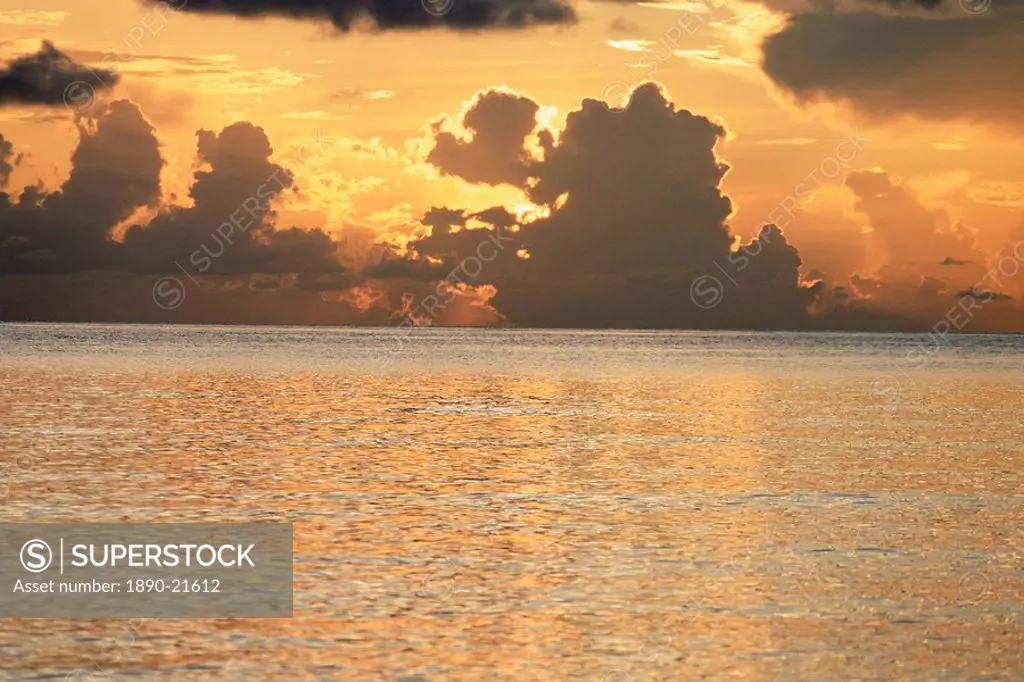 Tropical sunset, Cayman Islands, West Indies, Central America