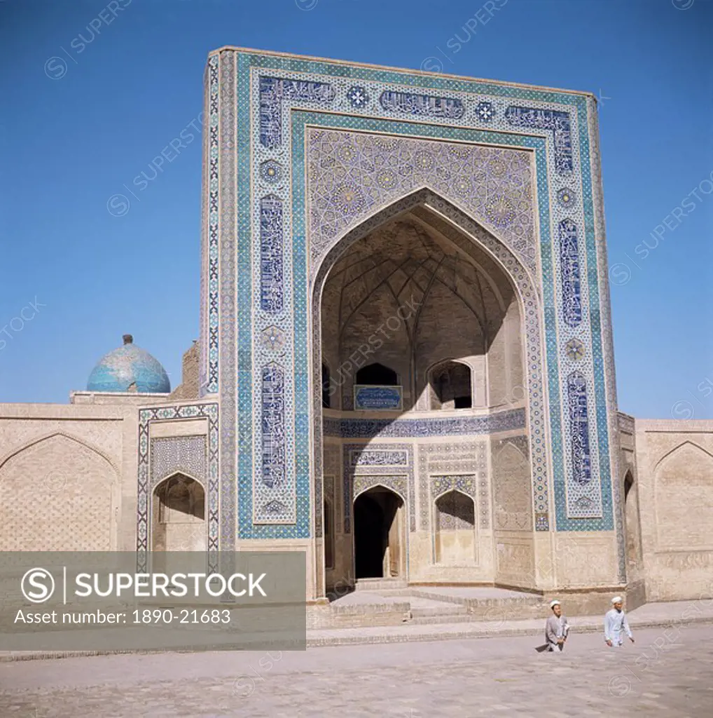 Poi_Kalyan Miri_Arab Madrasah, Bukhara, Uzbekistan, C.I.S., Central Asia, Asia