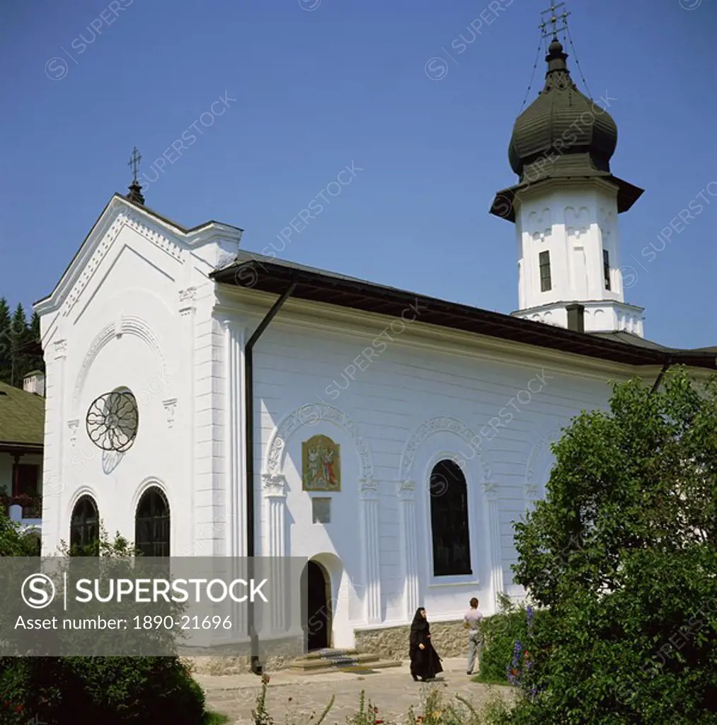 The largest monastery in Romania with 400 nuns, Agapia Monastery, Moldavia, Romania, Europe