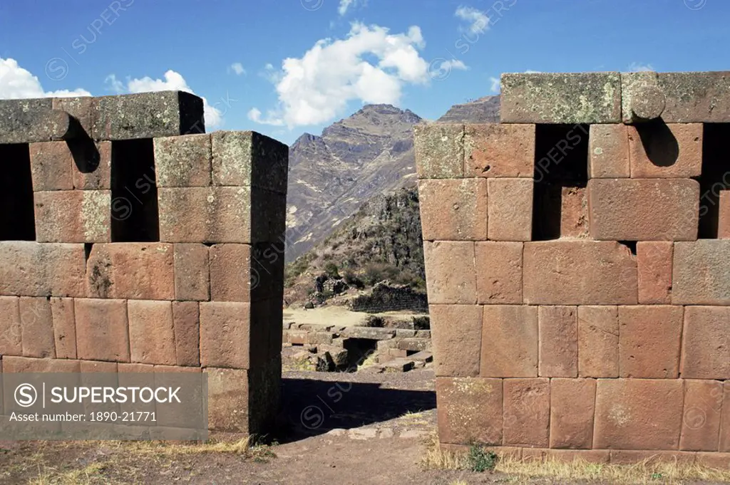 Hitching post of sun, Intihuatana, Inca site in the Urubamba Valley, Peru, South America