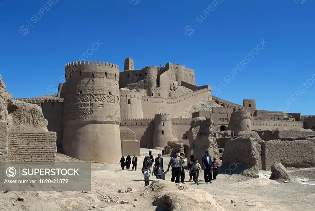 Medieval mud brick city with 17th century Safavid citadel, Arg_e Bam, Bam, UNESCO World Heritage Site, Iran, Middle East