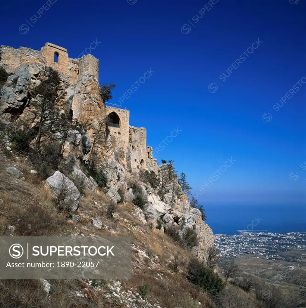 Byzantine monastery which became a castle in the 11th century AD, rebuilt by Lusignans in 1228, at St. Hilarion, North Cyprus, Europe