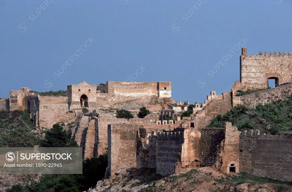 Sagunto, dating from 218 BC, besieged by Hannibal, Arab fort built over earlier acropolis, Valencia, Spain, Europe
