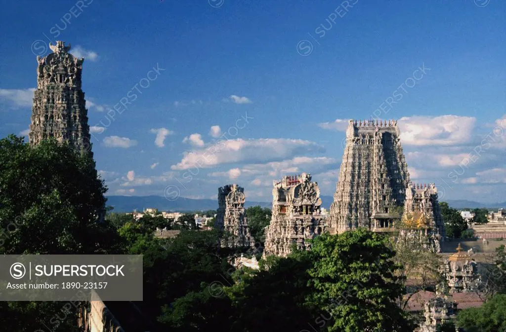 Shree Meenakshi temple, Madurai, Madras, India, Asia