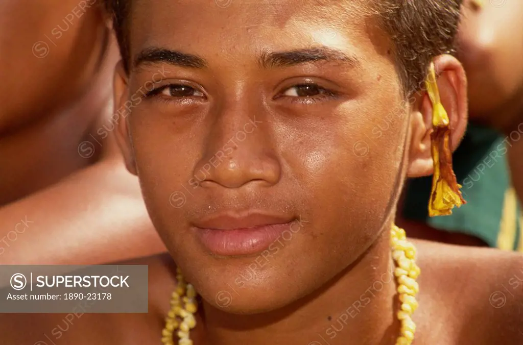 Schoolboy on Independence Day, Apia, Upolu, Western Samoa, Pacific Islands, Pacific