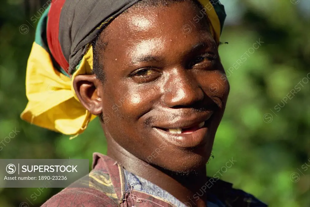 Garifuna boy, Emmeth Young, Gales Point, Belize, Central America