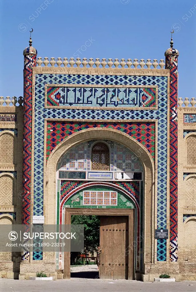 Sitorai_Mokhi_Khosa, summer palace gate, near Bukhara, Uzbekistan, Central Asia, Asia