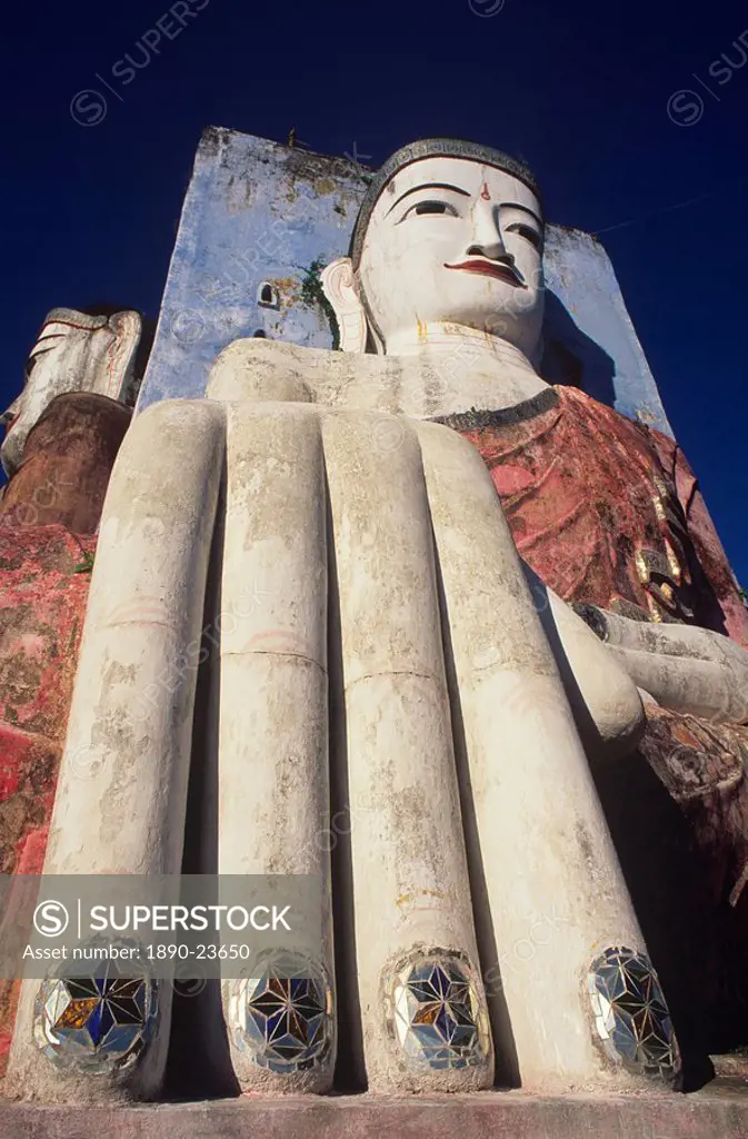 The Kyaik Pun, one of four Buddhas, near Bago, Myanmar Burma, Asia