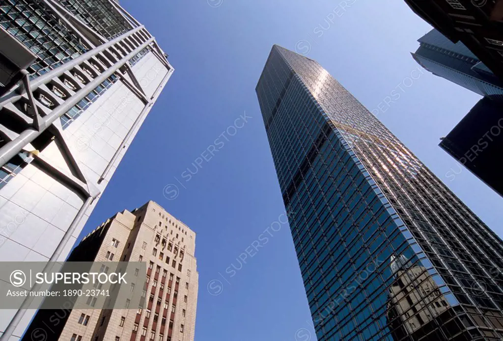 HSBC Building on left, and Cheung Kong Center on right, Central, Hong Kong Island, Hong Kong, China, Asia