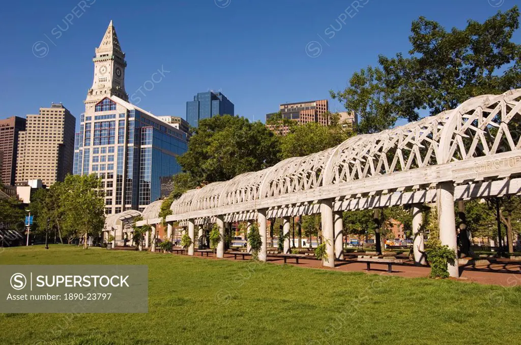 Christopher Columbus Park by the Waterfront, Boston, Massachusetts, New England, United States of America, North America