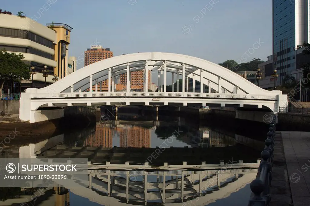 Elgin Bridge, Boat Quay, Singapore, Southeast Asia, Asia