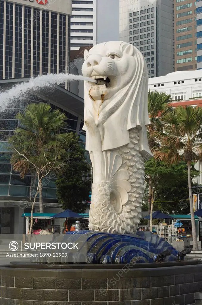 The Merlion, the national symbol, Singapore, Southeast Asia, Asia