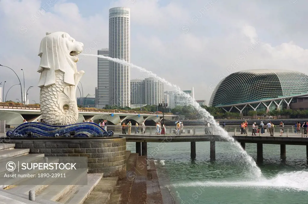 The Merlion, the national symbol, Singapore, Southeast Asia, Asia