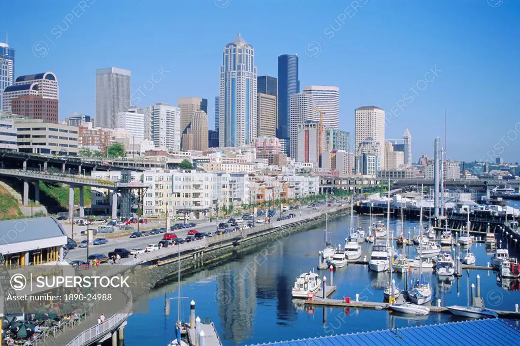 Waterfront and skyline of Seattle, Washington State, USA