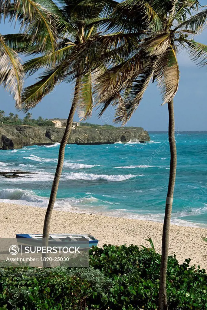 Sam Lords Castle, palms and beach, Barbados, West Indies, Caribbean, Central America