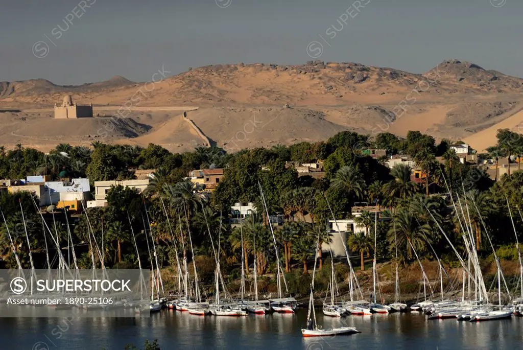 Fellucas on River Nile, Aswan, Egypt, North Africa, Africa