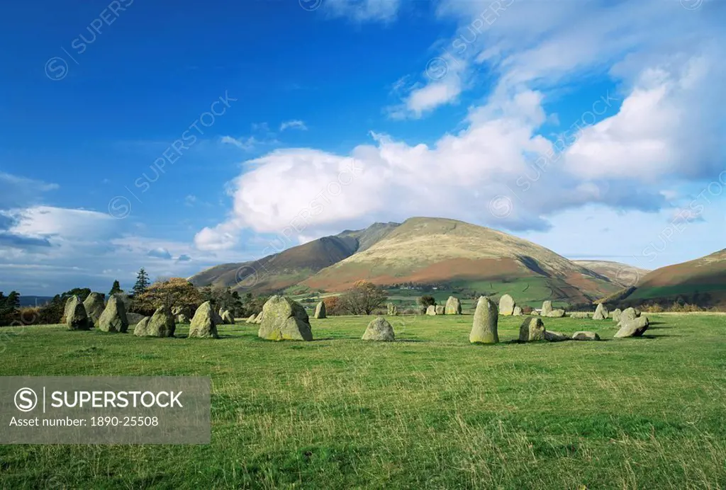 Castelrigg Stone Circle, near Keswick, Lake District National Park, Cumbria, England, United Kingdom, Europe