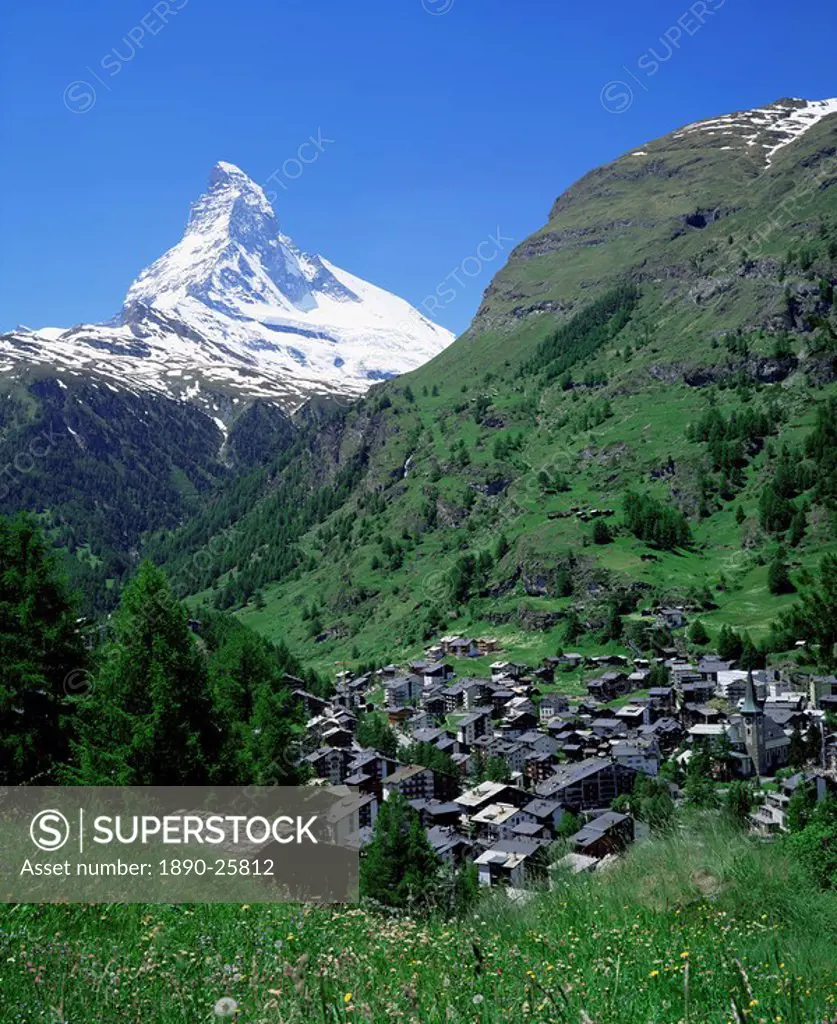 Zermatt and the Matterhorn, Swiss Alps, Switzerland, Europe