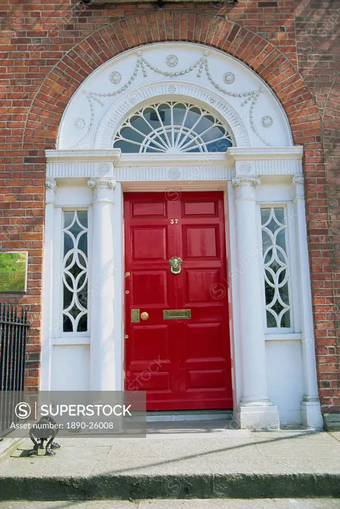 Georgian doorway, Dublin, County Dublin, Republic of Ireland, Europe