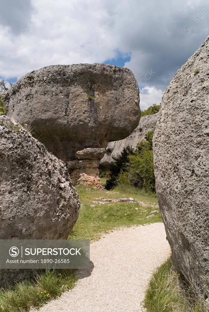 La Ciudad Encantada rock formations near Cuenca, New Castile, Spain, Europe