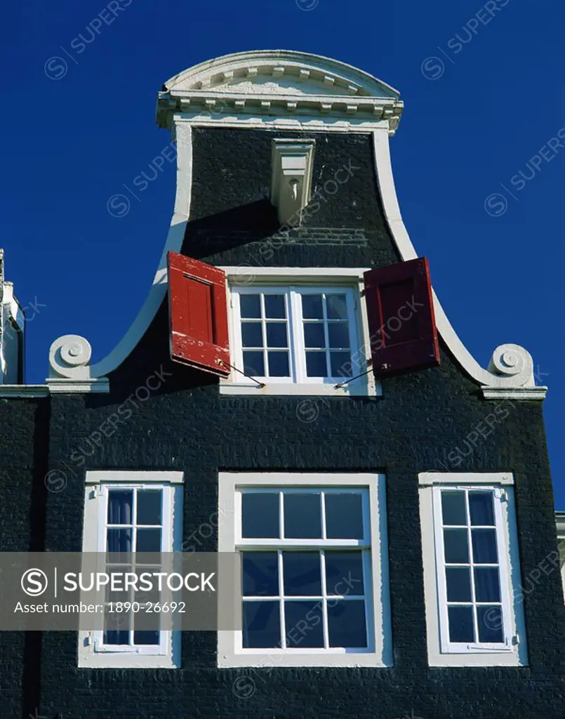 Gable end of a typical house in Amsterdam, Holland, Europe
