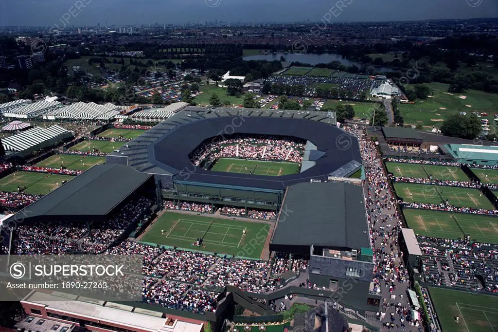 Aerial view of Wimbledon, England, United Kingdom, Europe