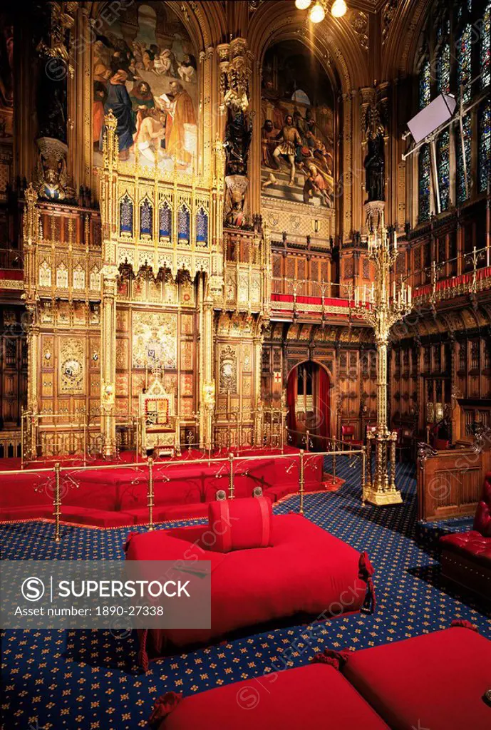 Woolsack, House of Lords, Houses of Parliament, Westminster, London, England, United Kingdom, Europe