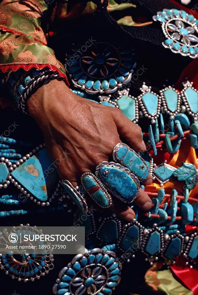 Zuni Indian jewellery, New Mexico, United States of America, North America