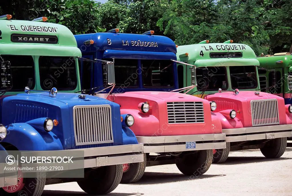 Buses, Mexico, North America