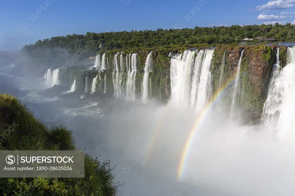 A view of the Devil's Throat (Garganta del Diablo), Iguazu Falls, UNESCO World Heritage Site, Misiones Province, Argentina, South America
