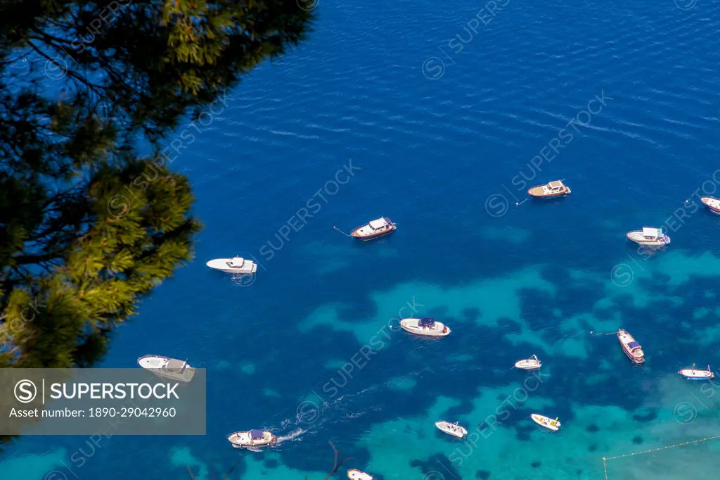 The Coastline of the island of Capri, Campania, Italy, Europe