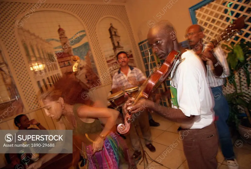 Traditional live music in a bar in Havana, Cuba, West Indies, Central America