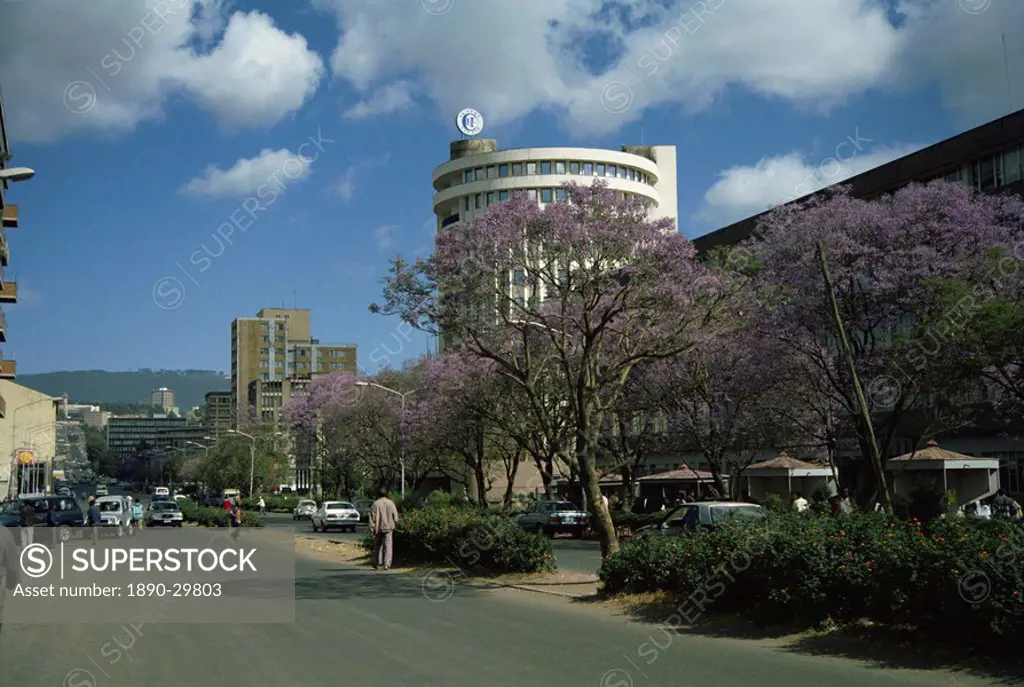 Street scene in Addis Ababa, Ethiopia, Africa