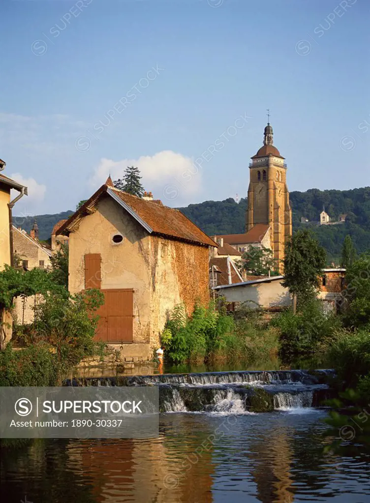 Belltower of St. Just dating from the 16th century, Arbois, Franche_Comte, France, Europe