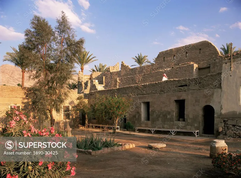 Courtyard of the Mamluke fort, Aqaba, Jordan, Middle East
