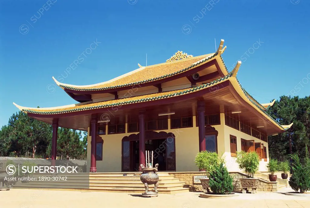 Exterior of the Thien Vien Truc Lam Buddhist Temple at Dalat, Vietnam, Indochina, Southeast Asia Asia