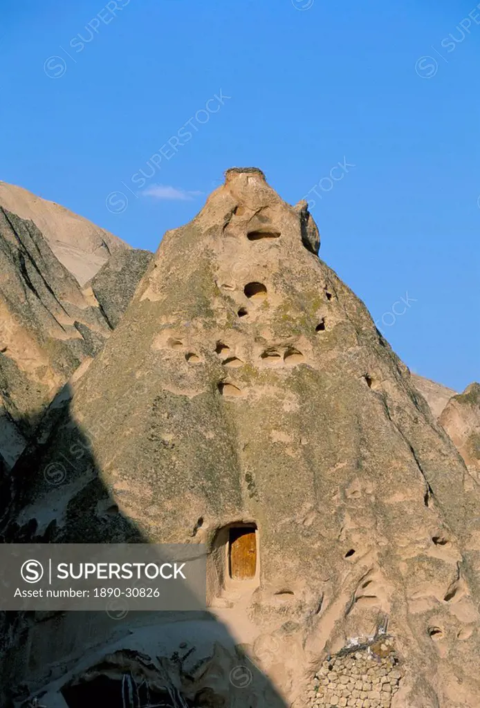 House in rock, Cappadocia, Anatolia, Turkey, Asia Minor, Asia