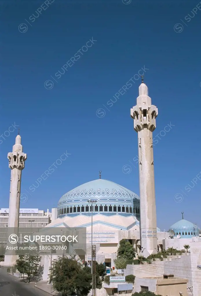 King Abdullah mosque, Amman, Jordan, Middle East