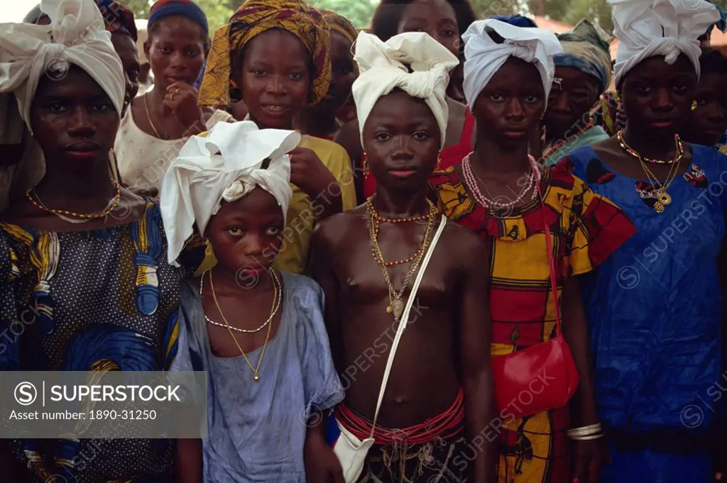 Girls before circumcision, Sierra Leone, West Africa, Africa