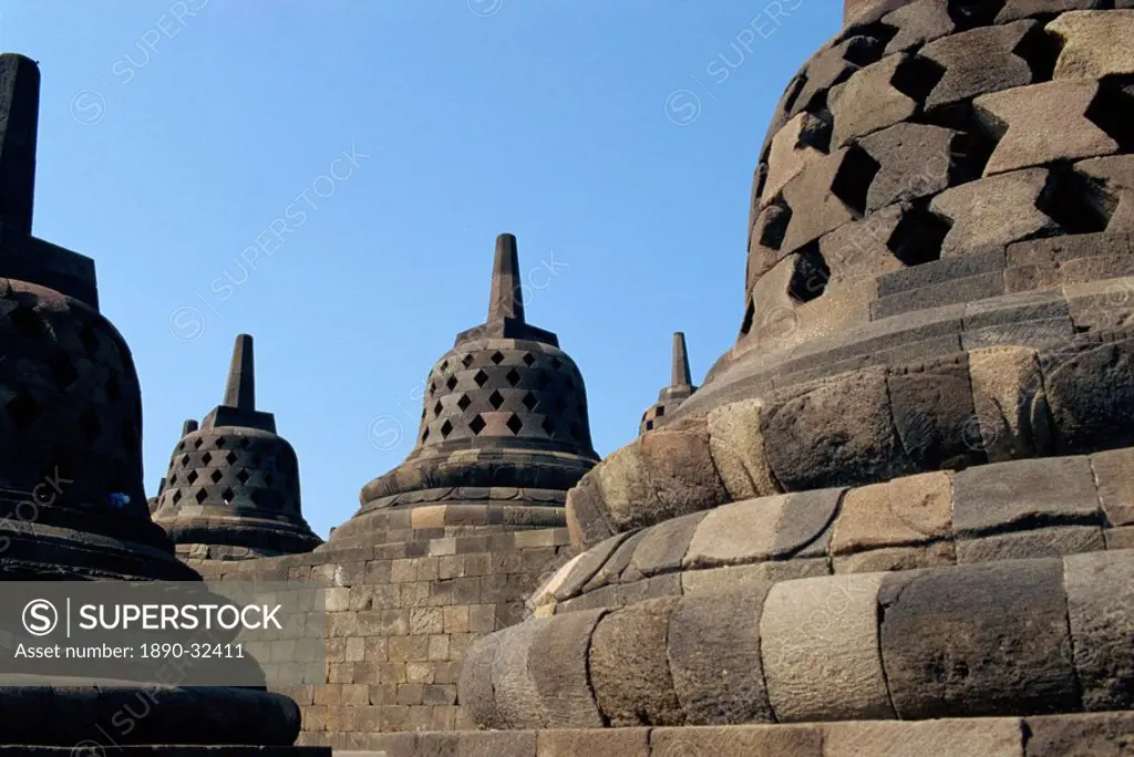 Buddhist temple, Borobudur, UNESCO World Heritage Site, Java, Indonesia, Southeast Asia, Asia