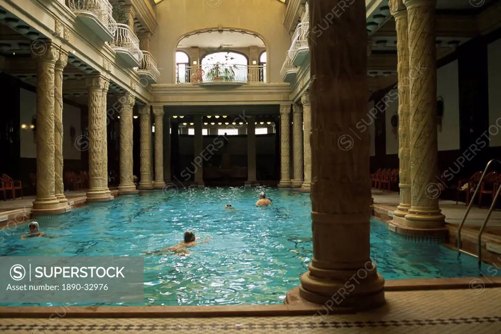 The famous Gellert Spa in Buda, Budapest, Hungary, Europe
