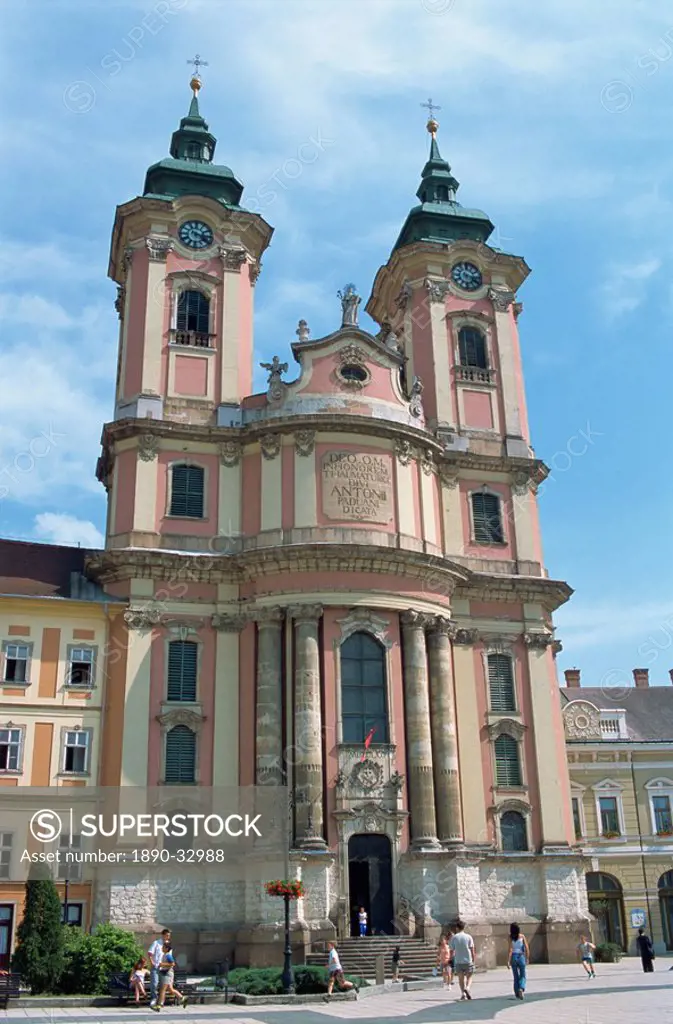 Minorite church of St. Anthony, in Istvan Dobo Ter Square, Eger, Hungary, Europe
