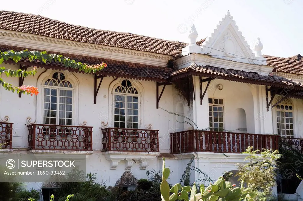 Braganza House, an old Portuguese house, Goa´s largest private dwelling, Chandor, Goa, India, Asia