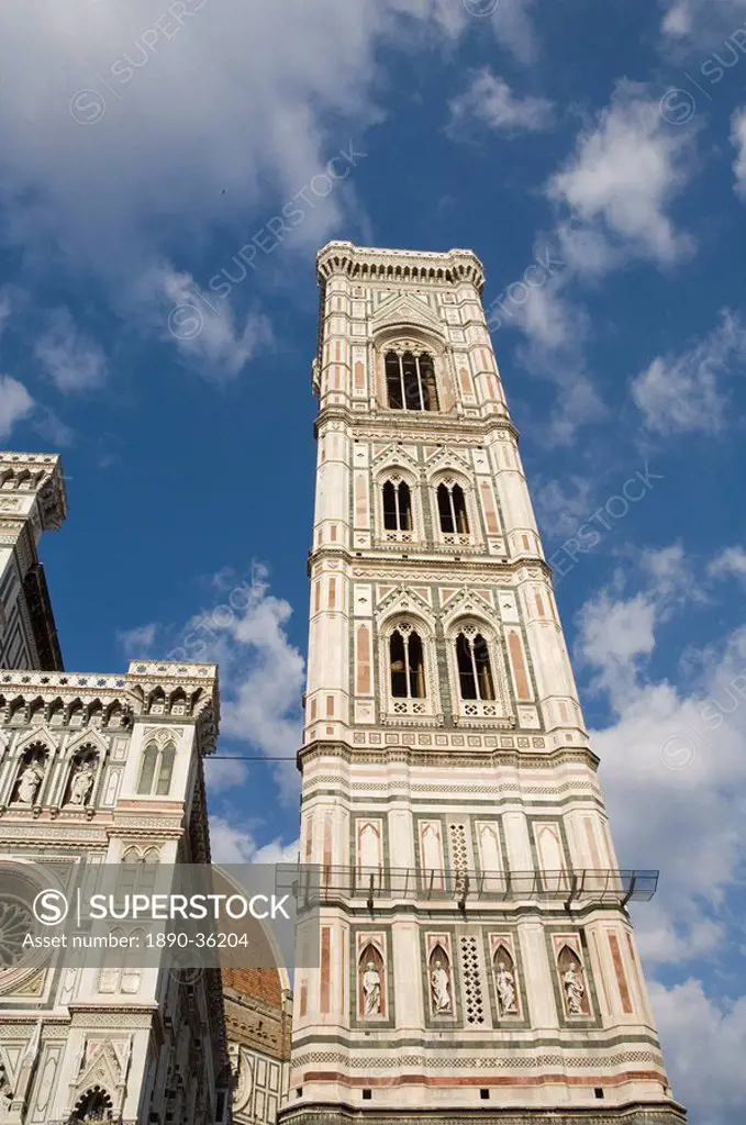 Duomo Cathedral and Campanile di Giotto, UNESCO World Heritage Site, Florence Firenze, Tuscany, Italy, Europe