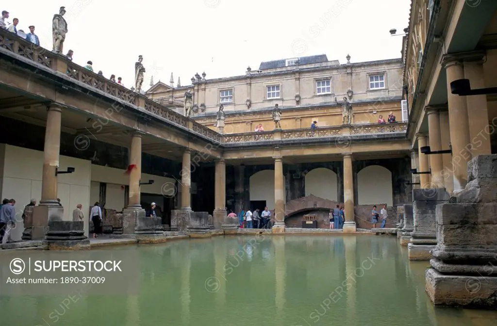 The Roman Baths, Bath, UNESCO World Heritage Site, Somerset, England, United Kingdom, Europe
