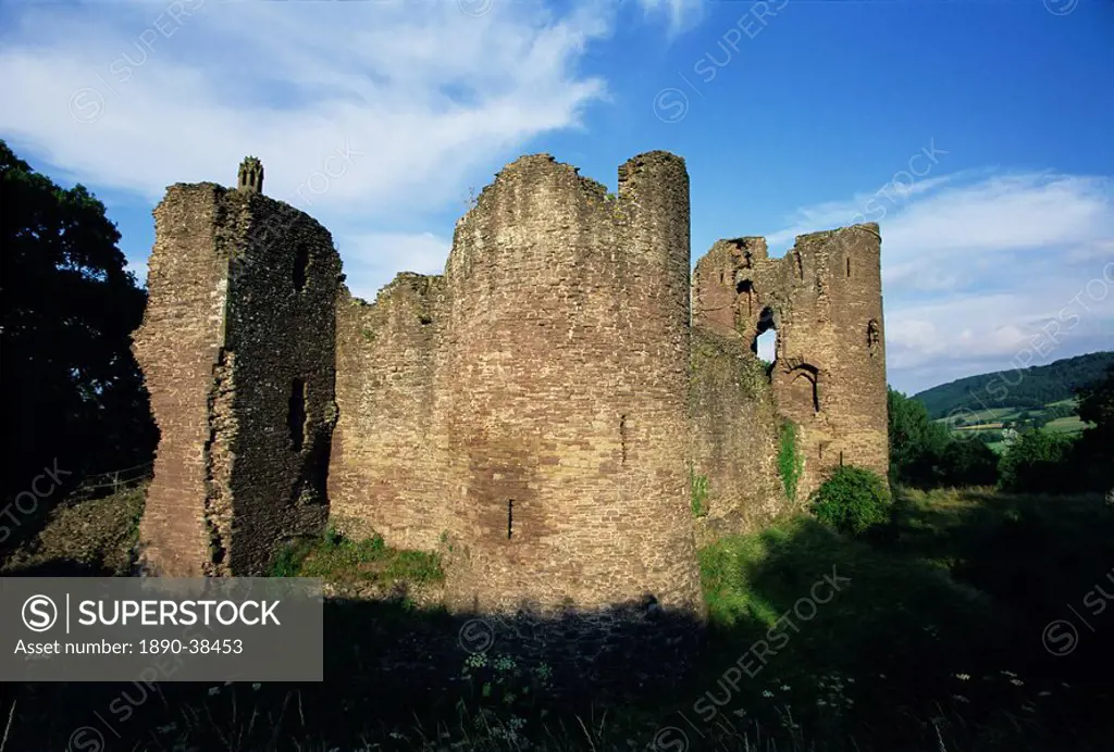 Grosmont, ruined 13th century castle, Grosmont, Monmouthshire, Wales, United Kingdom, Europe