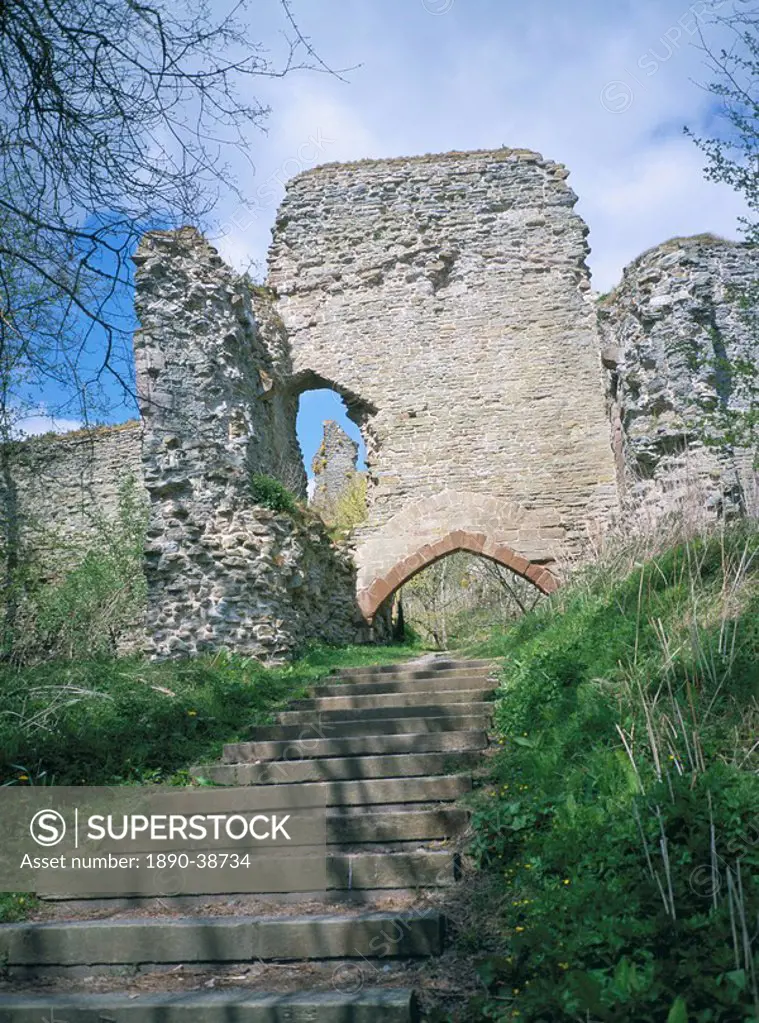 Keep gatehouse of Wigmore Castle, managed by English Heritage, Herefordshire, England, United Kingdom, Europe