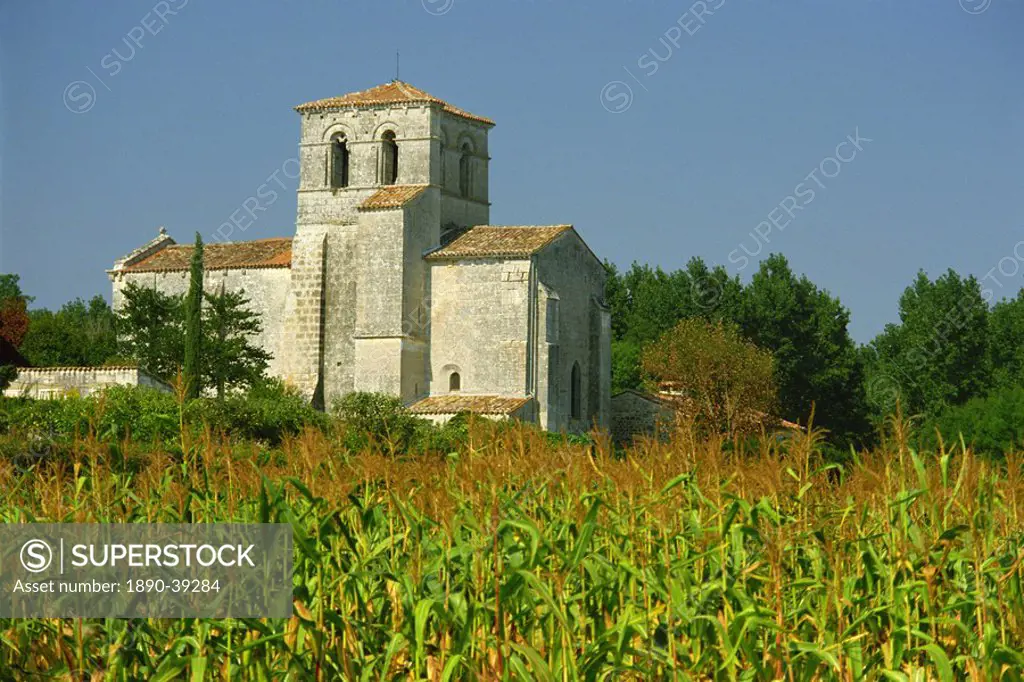 The Church of Graves, near Cognac, Poitou Charentes, France, Europe